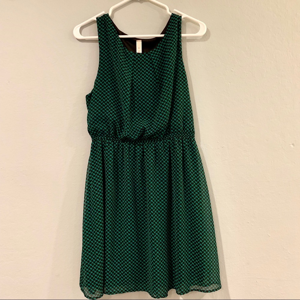 Green and black ModCloth dress